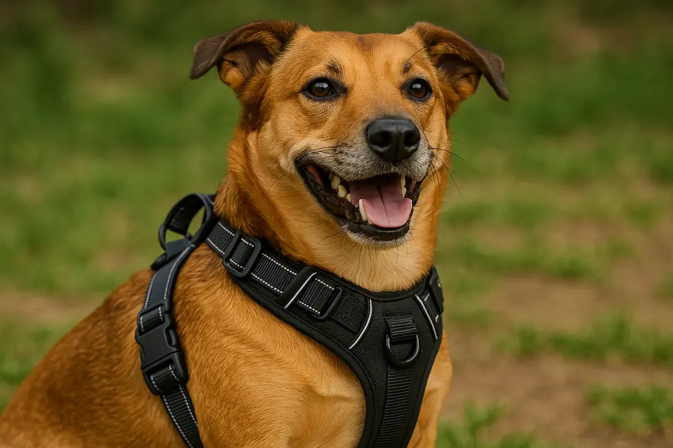 A high-quality, budget-friendly dog harness ensuring comfort and safety.