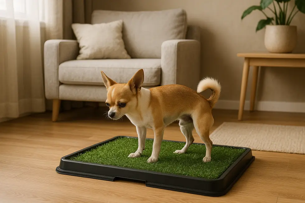 A convenient indoor toilet solution for apartment dogs.