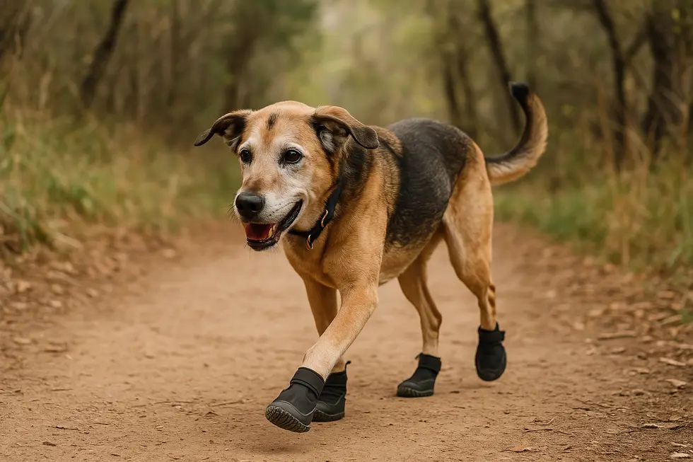 A senior dog enjoys a restful nap on an orthopedic memory foam bed.