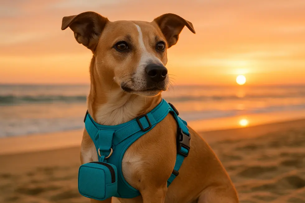 Cavology’s trendy matcha green leash and harness set.